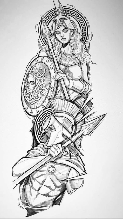 Greece Tattoo, Athena Tattoo, Greek God Tattoo, Zeus Tattoo, Spartan Tattoo, Knight Tattoo, Egypt Tattoo, Greek Mythology Tattoos, God Tattoos