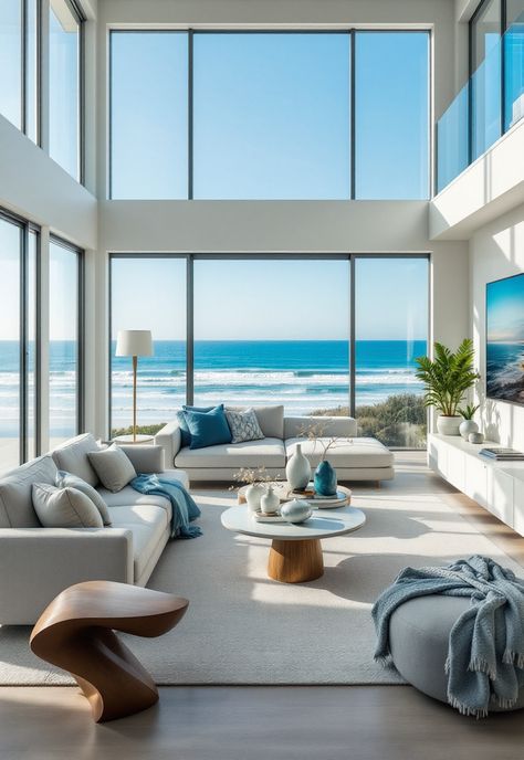 Coastal Living Room Coastal Living Room Ideas, Connected To Nature, Agriculture Industry, Coastal Living Rooms, Turquoise Accents, Coastal Living Room, Sky Color, Leisure Arts, Inspired Living