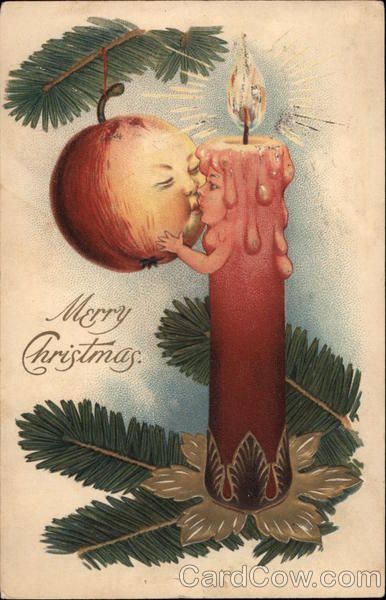 Victorian Christmas Cards, Apple Christmas, Vintage Holiday Cards, Creepy Vintage, Creepy Christmas, Christmas Card Art, Illustration Noel, Vintage Christmas Images, Old Christmas