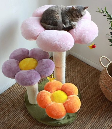 Flower Cat Tree, Cat Gym, Cat Climbing Frame, Modern Cat Tree, Flower Cat, Cat Towers, Cat Frame, Cat Playground, Floral Cat