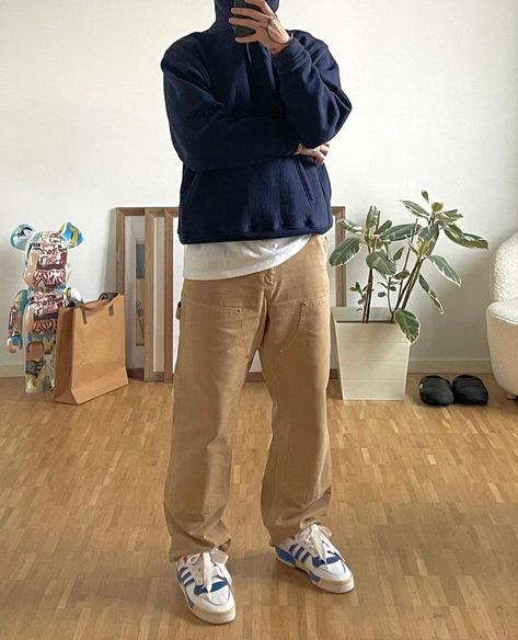 Men Beige Pants Outfit, Tan Cargo Pants Outfit Men, Khaki Jeans Outfit Men, Tan Pants Outfit Men, Dickies Men Outfit, Beige Cargo Pants Outfit Men, Beige Pants Outfit Men, Khaki Jeans Outfit, Carhartt Pants Outfit