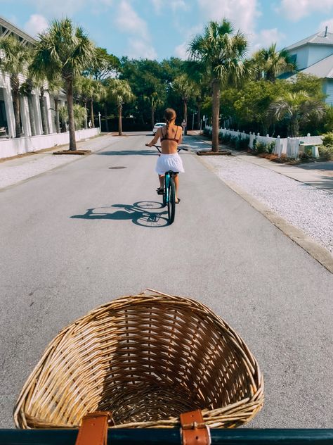 Beach Bike Aesthetic, 30a Florida, Seaside Fl, Seaside Florida, Florida Springs, Beach Bike, Bike Rides, Seaside Beach, Rosemary Beach