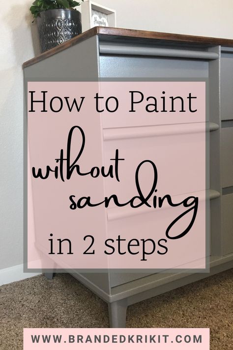 How To Paint Over Painted Furniture, Best Paint To Refinish Furniture, How To Paint Wood Without Sanding, Refinishing Furniture Color Ideas, How To Sand And Paint Furniture, Repaint Old Furniture, Diy Repainting Furniture Wood, Diy Bedroom Furniture Makeover Paint, Painting Wood Furniture Without Sanding