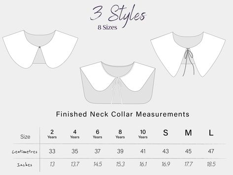 Detachable Collar Pattern, Toddler Patterns, Sewing Collars, False Collar, Collars Diy, Fake Collar, Diy Clothes Design, Fashion Sewing Tutorials, Oversized Collar