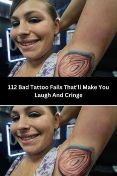 Bad Tattoos Funny, Bad Tattoos Women, Cringe Tattoos, Regret Tattoo, Worst Tattoos Ever, Small Tattoos Cute, Tattoo Regret, Dumbest Tattoos, Leg Tattoo Designs