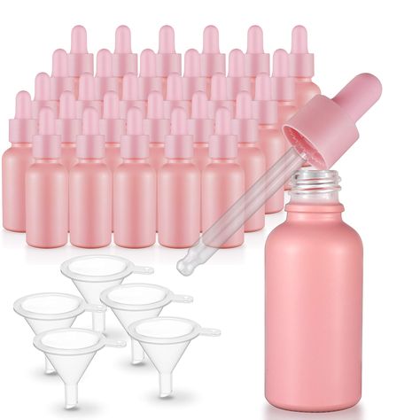 PRICES MAY VARY. Comes with 30 SET – Our set includes 30 high quality 30 ml pink coated glass bottles with glass eye dropper in high quality. DIY Tool-- These glass bottles can be as dispensers for medicine cabinet items, home made serums, as essential oil bottles, storing perfumes, chemistry lab chemicals, and other apothecary products. Jars are detachable and reusable, they can be cleaned and washed in warm soapy water. EASY TO USE - The packaging makes it perfect for travelling and it easily Tincture Bottles, Eye Dropper, Chemistry Lab, Liquid Vitamins, Perfume Display, Chemistry Labs, Pink Perfume, Glass Dropper Bottles, Amber Glass Bottles