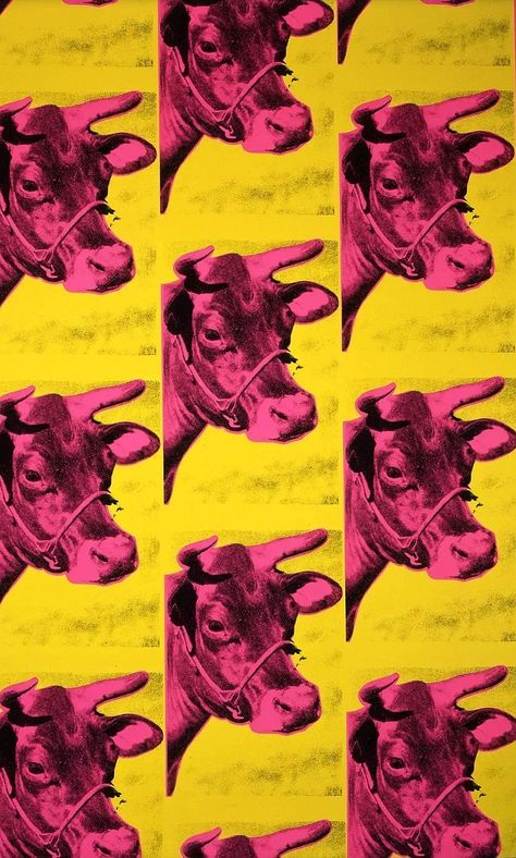 Andy Warhol Prints Posters, Andy Warhol Graphic Design, Andy Warhol Wallpaper, Helios Art, Andy Warhol Poster, Andy Warhol Museum, 1970s Art, Cow Wallpaper, On Wallpaper