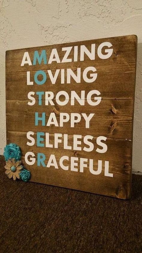 Presente Diy, Signs For Mom, Diy Jul, Mothers Day Signs, Diy Gifts For Mom, Diy Mothers Day Gifts, Mom Diy, Navidad Diy, Easy Diy Gifts