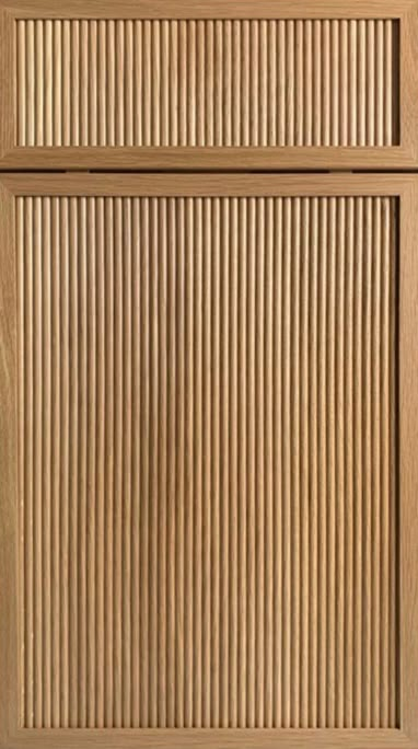 Full Overlay Cabinet Door Styles - Kountry Kraft Reeded Wood Kitchen Cabinets, Carved Kitchen Cabinet Doors, Ribbed Cabinet Door, Wood Paneling Kitchen Cabinets, Tambour Doors Kitchen, Ribbed Wood Cabinet, Tiled Cabinet Doors, Reeded Wood Cabinet, Kitchen Cabinet Door Profiles