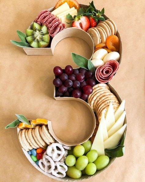 Ice Cream Shaped Charcuterie Board, 3rd Birthday Charcuterie Board, Number 3 Charcuterie Board, Number Charcuterie Board, Charcuterie Numbers, Graze Boxes, Grazing Boxes, Plateau Charcuterie, Birthday Traditions