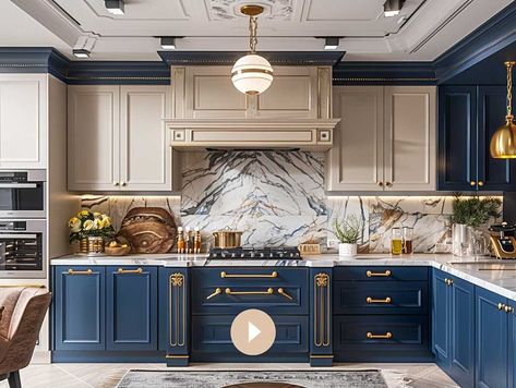 20+ Luxurious Two Tone Kitchen Cabinets Ideas for Art Deco Inspired Spaces • 333+ Inspiring Lifestyle Ideas Kitchen Cabinets Ideas, Two Tone Kitchen Cabinets, Inspiring Lifestyle, Two Tone Cabinets, Elegant Lighting Fixtures, Two Tone Kitchen, Cabinets Ideas, Art Deco Movement, Lifestyle Ideas