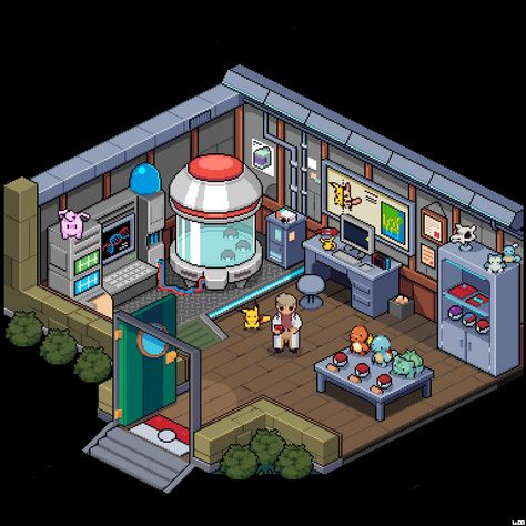 Steampunk Boat, Isometric Furniture, Pokemon Towns, Pokemon Video, 3d Pokemon, Best Pokemon, Pokemon Video Games, Indie Game Dev, Pixel Art Pokemon