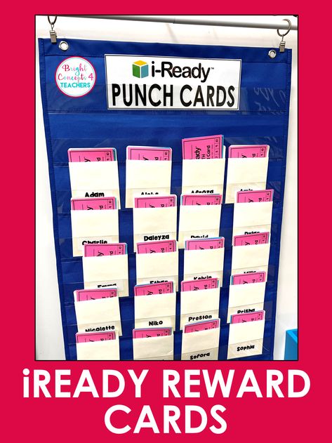 Get ready to have fun and make progress with our iReady punch cards! 🎉 These engaging and colorful cards will motivate you to stay on track with your goals, making each achievement more rewarding. 🌟 Click to see how you can use these punch cards to create the perfect incentive system for yourself! 📌 Classroom Punch Cards Reward System, Iready Tracker Bulletin Board, Iready Data Walls Elementary, Iready Goal Bulletin Board, I Ready Incentive Chart, Iready Data Tracking Bulletin Board, Iready Incentive Chart, Iready Incentives, Classroom Data Wall