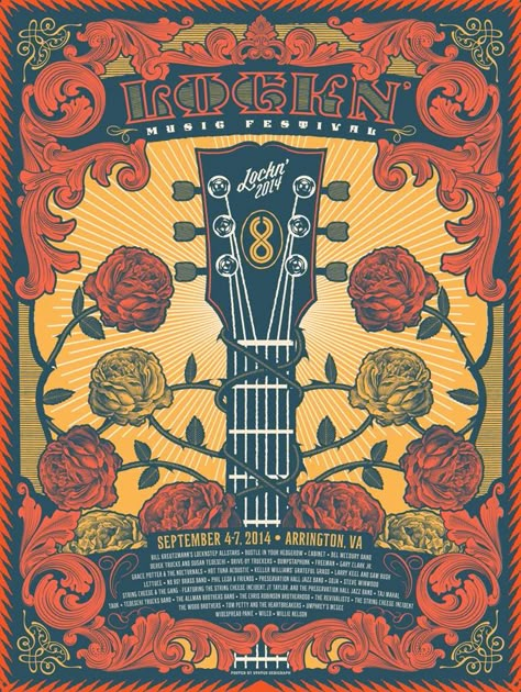 INSIDE THE ROCK POSTER FRAME BLOG: Lockn Music Festival Posters by ... Vintage Music Festival Poster, Music Festival Poster Design, Music Festival Logo, Festival Poster Design, Folk Music Festival, Rock Music Festival, Music Festival Logos, Poster Design Layout, Festival Logo