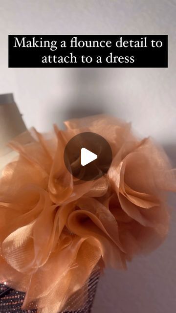 Baturia Fashion Academy on Instagram: "Upcycling a dress. #organza #flounce #dress #sew #handsew #patterncutting #patterndrafting" Dress Sew, Dress Organza, Flounce Dress, Pattern Drafting, Applique Dress, A Dress, Hand Sewing, Couture, Sewing