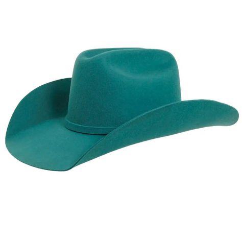 Teal Cowboy Hat, Turquoise Cowboy Hat, Western Hat Bands, Cowboy Hat Band, Felt Cowboy Hat, Cowboy Hat Bands, Hats For Big Heads, Hats Western, American Hat Makers