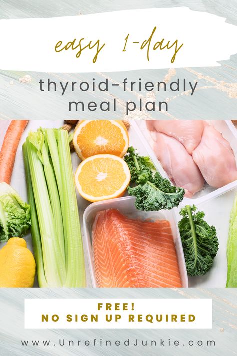 Easy Hashimotos Recipes, Thyroid Friendly Recipes, Thyroid Diet Plan Meals, Hypothyroid Diet Meal Plan, Thyroid Meal Plan, Thyroid Diet Recipes, Thyroid Healthy Foods, Thyroid Diet Plan, Inflammatory Recipes