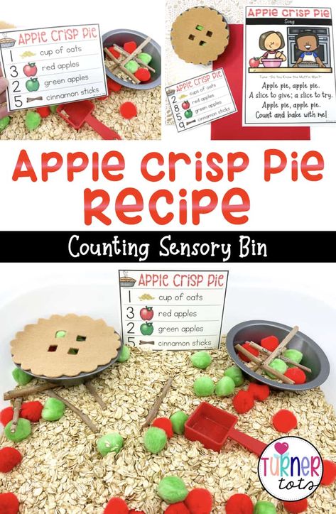 Counting To 10 Activities Preschool, Apple Crisp Pie Recipe, Apple Literacy Activities, Math Apple Activities, Apple Literacy, September Apples, Preschool Apple Activities, Apple Crisp Pie, Preschool Apple Theme