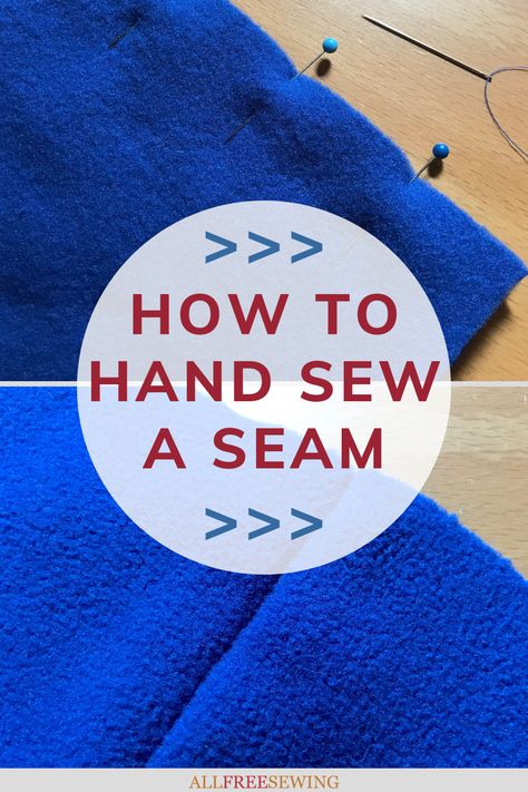 How to Hand Sew a Seam | With this guide, learn how to hand sew a seam shut on pants, shirts, skirts, and any other garment or seamed project! How To Sew A Seam By Hand, How To Hand Stitch A Seam, How To Hand Sew A Seam, Sewing Seams By Hand, Hand Sew Clothes, How To Sew By Hand, How To Hand Sew, Hand Sewing Clothes, Tailoring Ideas