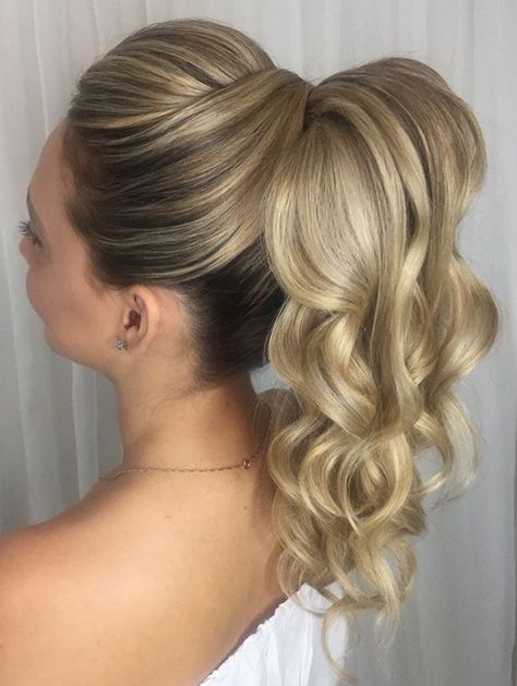 Voluminous Ponytail, Short Hair Bride, Elegant Ponytail, Pageant Hair, Ponytail Updo, Ball Hairstyles, Hair Upstyles, High Ponytail, Wedding Hair Inspiration