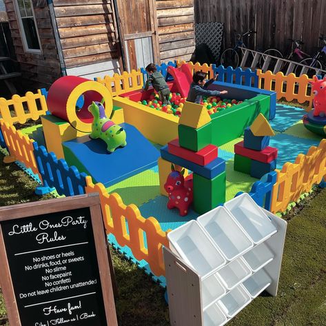 A fun filled FIESTA this past weekend 🇲🇽🌮🤠 Big THANKS to our returning client Tania for having us again ❤️💚💛💙 Ready to book your little ones party?! Send us a DM and let’s get started! NOW booking for March and April. Soft Play #softplay Soft Play Rental Ideas, Diy Soft Play Area, Soft Play Birthday Party, School Wall Art Ideas, Racing Birthday, Play Cafe, Indoor Playroom, Encanto Birthday, Cafe Business