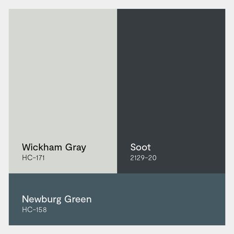 Benjamin Moore | Ready for our first expert color pairing of 2023? Newburg Green HC-158 is a stylish, captivating teal that hovers somewhere between blue… | Instagram Newburg Green, Wickham Gray, Color Pairing, April Showers, Benjamin Moore, Blue And Green, Paint Colors, Things To Come, Green