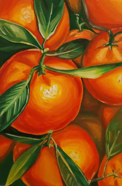 Oil Painting Realism, Watercolor Negative Painting, Oranges Art, Painting Realism, Minimalism Painting, Realistic Oil Painting, Christmas Paintings On Canvas, Orange Grove, Orange Painting