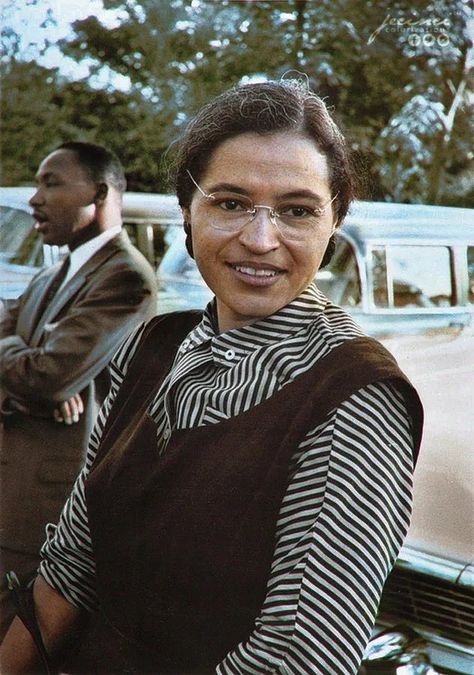 The Martin Luther King, Jr. Center on Twitter: "Remembering and honoring #RosaParks on her 109th birthday. #BlackHistoryMonth #WomenSoulOfTheMovement… " Valentina Tereshkova, Colorized Historical Photos, Jesse Owens, Future Days, Montgomery Alabama, Mata Hari, Colorized Photos, Gary Cooper, Vivien Leigh