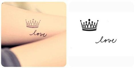 Love Princess Crown Tattoos, Small Crown Tattoo, Tattoo Wrist, Crown Tattoo, Arrow Tattoos, Tattoo Small, Dream Tattoos, Trendy Tattoos, Couple Tattoos