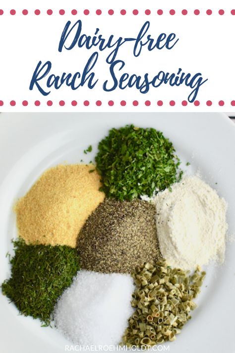 Dairy Free Ranch Seasoning, Dairy Free Ranch Dressing Recipe, Ranch Seasoning Mix Recipes, Ranch Dressing Mix Recipe, Gluten Free Ranch Dressing, Homemade Ranch Mix, Dairy Free Ranch, Dairy Free Salad Dressing, Ranch Seasoning Recipes