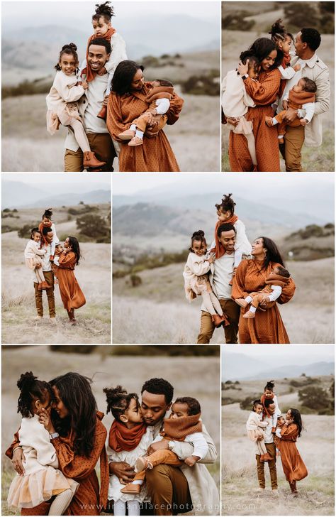 Family Photo Outfits Mexican, Brown Theme Family Photoshoot, Family Of 5 Family Pictures, Rust Dress Family Photos, Black Family Photoshoot Outdoors, Burnt Orange Photoshoot Family, Black Family Photoshoot Fall, Family Photoshoot Inspiration, Black Family Fall Photoshoot