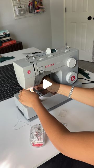 olivia sews on Instagram: "Part 2 of how to thread a sewing machine 🪡🧵✨  Making this video for all the visual learners out there. 🙌🏽   The first time I ever sat down to use my machine it took me over 2 hours to figure out how to thread it. 🤦🏽‍♀️  This can be one of the trickiest parts when you’re first getting started but once you figure it out, it will feel like the easiest thing.  ✂️Not all sewing machines are the same but most domestic sewing machines will thread similarly to this. For reference, I’m using a Singer Heavy Duty.   If you need it, part 1 on how to thread the bobbin is already up on my page. 😊  Happy sewing!   #sewing #howtothreadasewingmachine #sewingmachine #sewingtipsandtricks" Singer Machine Ideas, How To Thread A Singer Sewing Machine, How To Thread A Sewing Machine, How To Use A Sewing Machine, Singer Sewing Machine Ideas, Singer Heavy Duty Sewing Machine, Thread A Sewing Machine, How To Thread, Sewing Machine For Sale