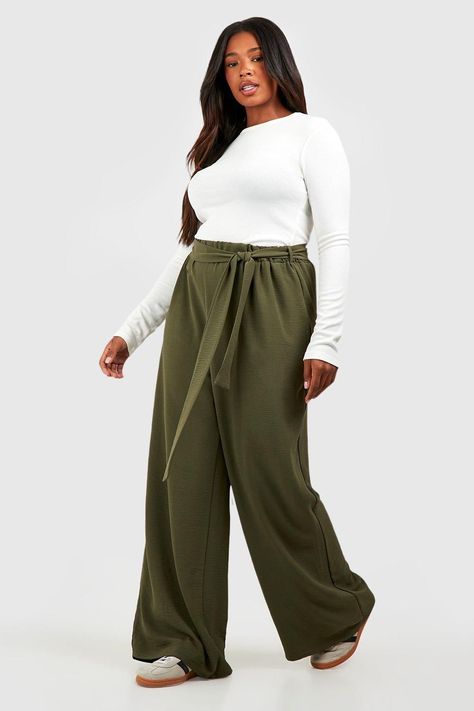 Womens Plus Woven Textured Belted Wide Leg Pants - Green PlusSizeSummerStyle #summervivibes #plussizefashionista #ootd #plussizequeen #plussize #summerfashion. https://whispers-in-the-wind.com/the-ultimate-plus-size-outfit-guide-summer-in-style/?411 Plus Size Fashion Inspiration, Plus Size Outfits Business Casual, Smart Casual Work Outfit Plus Size, Business Casual Plus Size Outfits, Green Wide Leg Pants Outfit, Business Casual Outfits Plus Size, Alternative Fall Fashion, Palazzo Outfits, Batman Building