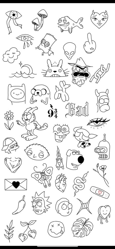 Inch Size Tattoo, Fine Line Minimalist Tattoo Sleeve, Cool Tiny Drawings, Small Outline Tattoo Men, Small Tattoos For Men Easy, Cool Doodle Tattoos, Tattoo Designs Easy To Draw, Small East Tattoo Ideas, Small Doodles Tattoos