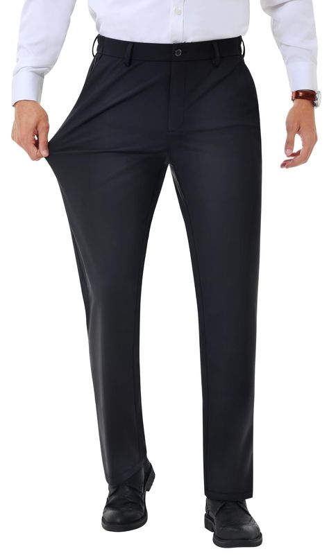 PRICES MAY VARY. SUPER STRETCH FABRIC: Lion Nardo men's dress pants with 4-way stretchy fabric provide comfort while maintaining a timeless look.These high-quality dress pants for men have a MAGIC STRETCHY POWER, that allows them to cover everything without being seen through and move with you. TIME-SAVING DESIGN: Our men's stretch dress pants would be your best choice either for work or casual wear, These stretch dress pants for men can be matched with a variety of clothing and shoes at all kin Mens Stretch Dress Pants, Slim Fit Dress Pants Men, Dress Pants For Men, Slim Fit Dress Pants, Casual Dress Pants, Stretch Dress Pants, Fitted Dress Pants, Mens Formal Wear, Slim Fit Dress