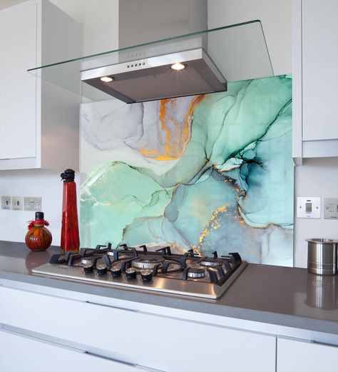 Glass Splashback Kitchen, Printed Glass Splashbacks, Splashback Kitchen, Glass Backsplash Kitchen, Glass Splashbacks Kitchen, Kitchen Splash Back, Kitchen Cooker, Glass Splashbacks, Kitchen Backsplash Designs