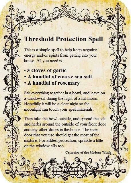 Threshold Protection Spell Spells For Beginners, Magia Das Ervas, Protection Spell, Luck Spells, Wiccan Magic, Witch Spirituality, Magic Spell Book, Magick Spells, Wiccan Spell Book