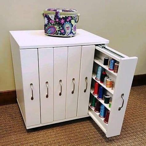 Sewing Cabinets, Sewing Room Inspiration, Sewing Room Storage, Sewing Room Design, Sewing Cabinet, Craft Room Design, Sewing Room Organization, Craft Room Storage, Diy Storage Furniture