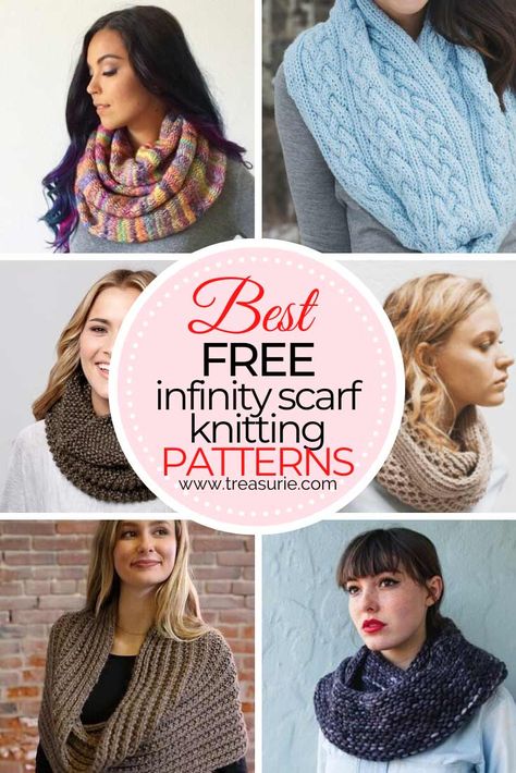 Infinity Scarf Free Knitting Pattern, Free Knitting Patterns For Ladies Scarfs, Easy Knit Infinity Scarf Patterns Free, Infinity Cowl Knitting Pattern, Free Infinity Scarf Knitting Patterns, Cowl Scarf Knitting Pattern, Knit Infinity Scarf Free Pattern, Knitted Scarf Pattern Free Easy, Knit Scarf Patterns Free