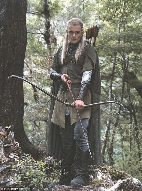 Making his mark: During his career, Bloom played Legolas in three Lord Of The Rings films and two Hobbit films between 2001 and 2014 Legolas Outfit, Elf Tunic, Legolas Costume, Lord Of The Rings Cosplay, Legolas Greenleaf, Hobbit Party, Plait Braid, Fantasy Party, King Outfit