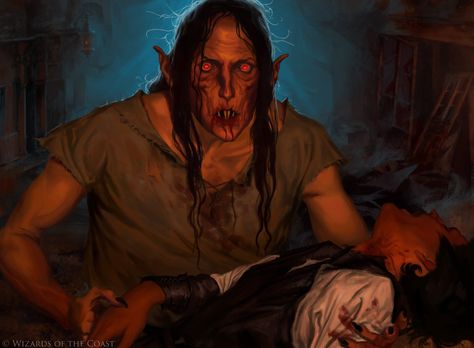 ArtStation - Vampire Spawn Mtg Vampire, Vampire The Requiem, Werewolf Illustration, Scary Vampire, Monster Vampire, Scary Images, Black Vampire, Vampire Masquerade, Dark Creatures