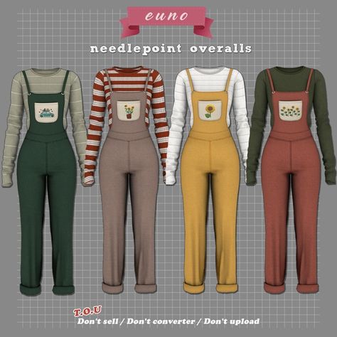 needlepoint overalls modified | euno sims on Patreon Sims 4 Eunosims, Sims 4 Cc Maternity Clothes, Euno Sims, Ts4 Mods, The Sims 4 Cabelos, Cc Shopping, Sims Clothes, Sims Packs, Muebles Sims 4 Cc