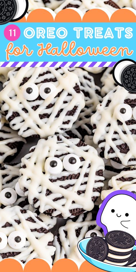 Spook things up with Halloween Treats Made With OREO Cookies. These themed treats add fun to any party or trick-or-treat snack bag. Perfect for all ages! Best Halloween Treats, Halloween Treats To Make, Oreo Treats, Halloween Oreos, Girls Night Crafts, Halloween Party Treats, Themed Treats, Fun Halloween Food, Snack Bags