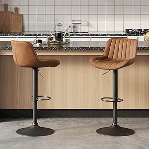 Modern Counter Stools, Bar Height Stools, Stools With Backs, Leather Bar Stools, Adjustable Bar Stools, Pub Bar, Leather Bar, Counter Height Bar Stools, Bar Chair