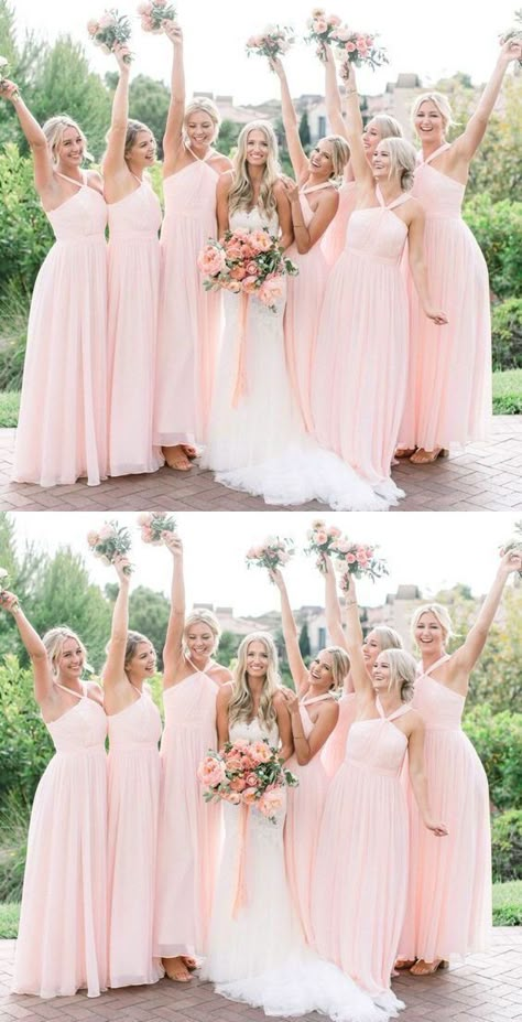 Bridesmaid dress 2 | Light pink bridesmaid dresses, Pink bridesmaid dresses, Light pink bridesmaids Baby Pink Bridesmaids Dresses, Pink Bridesmaid Dresses Long, Light Pink Bridesmaids, Different Bridesmaid Dresses, Pale Pink Weddings, Baby Pink Wedding, Light Pink Bridesmaid Dresses, Pastel Pink Weddings, Blush Pink Bridesmaids