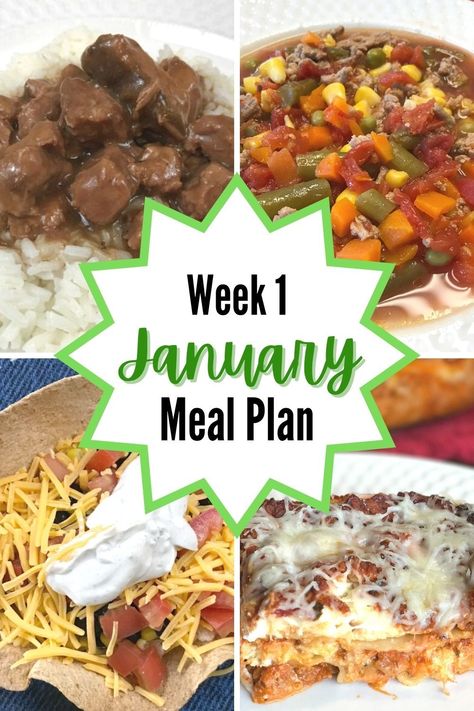 January Meal Plan, Meal Plans With Grocery List, Side Dish Ideas, Meal Plan Ideas, Meal Plan Week, What To Make For Dinner, Dish Ideas, Grocery Budgeting, Plan Ideas