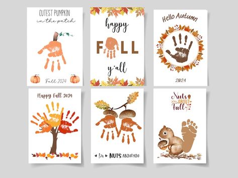 Fall Handprint Art Bundle, Fall Handprint Craft, Printable, Autumn Season, Back to School, Preschool Daycare Kids Toddler Activity - Etsy Toddler Fall Painting Ideas, November Art Crafts For Kids, Fall Paint Ideas For Toddlers, Fall Themed Handprint Art, Fall Hand Print Crafts For Toddlers, Pumpkin Hand Print Crafts For Kids, Fall Craft Handprint, Harvest Art For Infants, Fall Craft Ideas For Infants