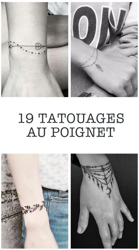 Mieux qu'un bijou de peau, ces tatouages qui s'enroulent autour des poignets sont à la fois poétiques et discrets. En pointillisme comme des perles, façon mandala, fleuri… Feather Arrow Tattoo, Tattoo Armband, Charm Bracelet Tattoo, Wrist Band Tattoo, Wrist Bracelet Tattoo, Meaningful Wrist Tattoos, Around Arm Tattoo, Bracelet Tattoo, Cool Wrist Tattoos