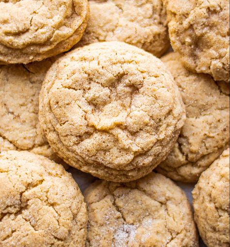 Eggnog Snickerdoodle Cookies Eggnog Snickerdoodles, Snickerdoodle Cookies Recipe, Soft Snickerdoodle Cookies, Snickerdoodle Cookies Easy, So Much Food, Eggnog Cookies, Diet Cookies, Classic Peanut Butter Cookies, Best Christmas Cookie Recipe