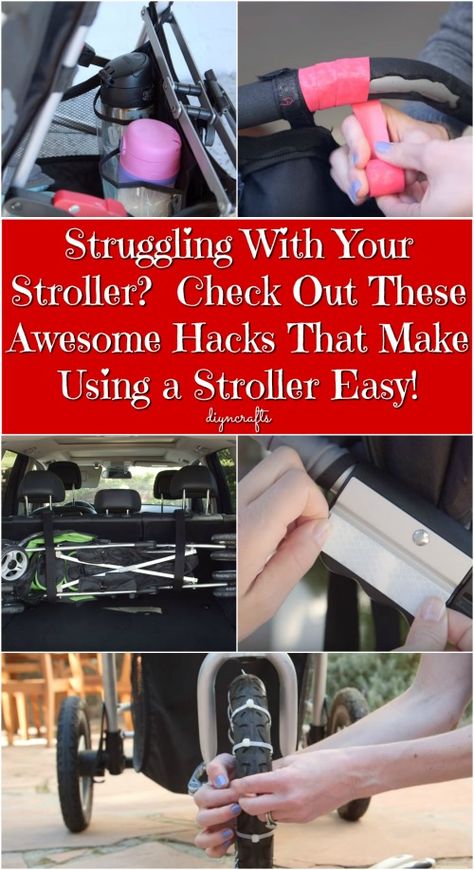 12 Awesome Hacks That Make Using a Stroller Easy {Video} Stroller Organization, Stroller Hacks, Baby Brands, Best Baby Strollers, Stroller Reviews, Stroller Organizer, Kid Hacks, Strip Steak, Disneyland Trip